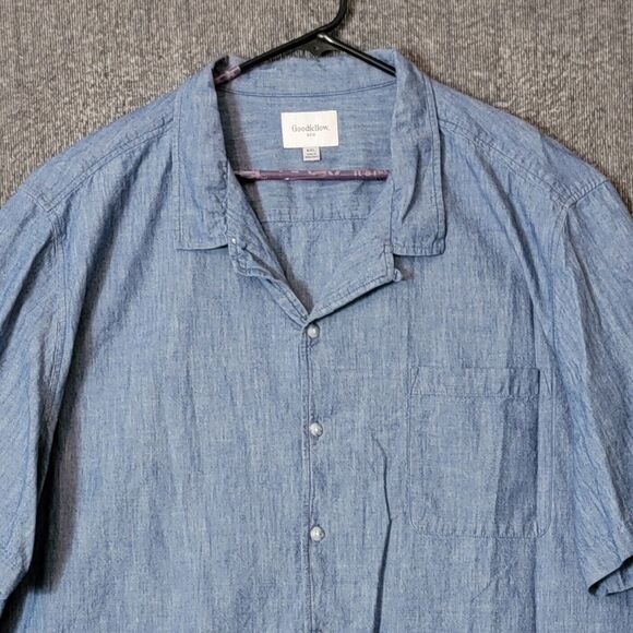 Goodfellow & Co Blue Casual Button Down Shirt - Picture 2 of 11